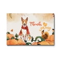 thumbnail image 1 of Happy Thanksgiving Basenji with Turkey Pumpkins Autumn Vibes Horizontal Matte Canvas Poster African Barkless Dog Lover Wall Art Home Decor - 12018, 1 of 5