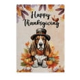 thumbnail image 1 of Happy Thanksgiving Basset Hound Welcome Thankful Fall Autumn Pumpkin Vertical Matte Canvas Poster Bassets Dog Breed Lovers Gifts Idea Wall Art Home Decor - 02021, 1 of 5