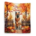 thumbnail image 1 of Happy Thanksgiving Belgian Malinois Give Thanks Fall Beanie Scarf Welcome Quilt Blanket Sheepdog Dog Lover Gifts Cozy Comforter Throw Blanket - 00020, 1 of 5