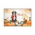 thumbnail image 1 of Happy Thanksgiving Bernese Mountain Dog with Turkey Pumpkins Autumn Vibes Indoor Rug Berner Lover Gifts Carpet Living Bed Room Sofa Home Decor - 12018, 1 of 5