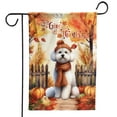 thumbnail image 1 of Happy Thanksgiving Bichon Frise Give Thanks Fall Beanie Scarf Welcome Garden Flag 12x18in Double Sided Bichons Dog Lovers Gifts Idea Outdoor Decor - 00020, 1 of 5