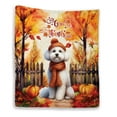 thumbnail image 1 of Happy Thanksgiving Bichon Frise Give Thanks Fall Beanie Scarf Welcome Quilt Blanket Bichons Dog Lovers Gifts Idea Cozy Comforter Throw Blanket - 00020, 1 of 5