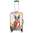 thumbnail image 1 of Happy Thanksgiving Boston Terrier with Turkey Pumpkins Autumn Vibes Travel Luggage Cover Gentleman Dog Lover Gifts Suitcase Dust Protective Decor - 12018, 1 of 5