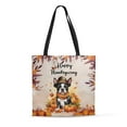 thumbnail image 1 of Happy Thanksgiving Boston Terrier Welcome Thankful Fall Autumn Pumpkin All Over Print 3D Canvas Tote Bag Gentleman Dog Lover Gifts Reusable Handbag - 02021, 1 of 5