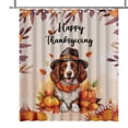 thumbnail image 1 of Happy Thanksgiving Brittany Spaniel Welcome Thankful Fall Autumn Pumpkin Shower Curtain Brittany Dog Lover Gifts Idea Waterproof Bathroom Bathtub Curtain - 02021, 1 of 5