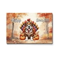 thumbnail image 1 of Happy Thanksgiving Bulldog Turkey Costume Pumpkins Autumn Leaves Horizontal Matte Canvas Poster Dog Lover Gifts Idea Wall Art Home Decor - 130144, 1 of 5