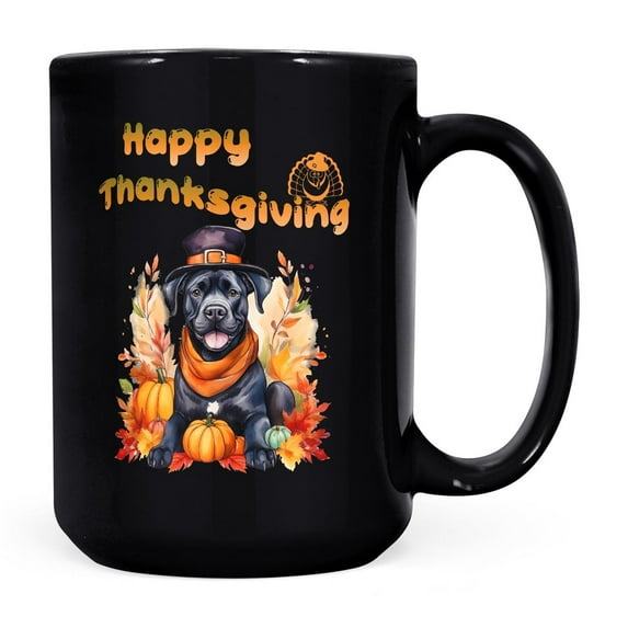 Happy Thanksgiving Cane Corso Welcome Thankful Fall Autumn Pumpkin Mug Italian Mastiff Dog Lover Gifts Idea Coffee Tea Cup - 02021