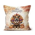 thumbnail image 1 of Happy Thanksgiving Chinese Shar-Pei Turkey Costume Pumpkins Autumn Leaves Pillow Cushion Double Sided Dog Lover Throw Pillow - 130144, 1 of 4