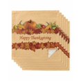 thumbnail image 1 of Happy Thanksgiving Cloth Napkins Set of 6 Reusable Dinner Napkins, Fall Pumpkins Maple Leaves Country Corn Cocktail Napkin Washable Table Napkins for Wedding/Holiday Party/Baby Shower 20"x20", 1 of 7