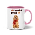 thumbnail image 1 of Happy Thanksgiving Cocker Spaniel with Turkey Pumpkins Autumn Vibes 11oz Accent Two-tone Mug Cockers Dog Lover Gifts Coffee Tea Cup - 12018, 1 of 5