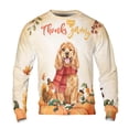 thumbnail image 1 of Happy Thanksgiving Cocker Spaniel with Turkey Pumpkins Autumn Vibes All Over Print 3D Sweatshirt Unisex Merch Cockers Dog Lover Gifts - 12018, 1 of 6