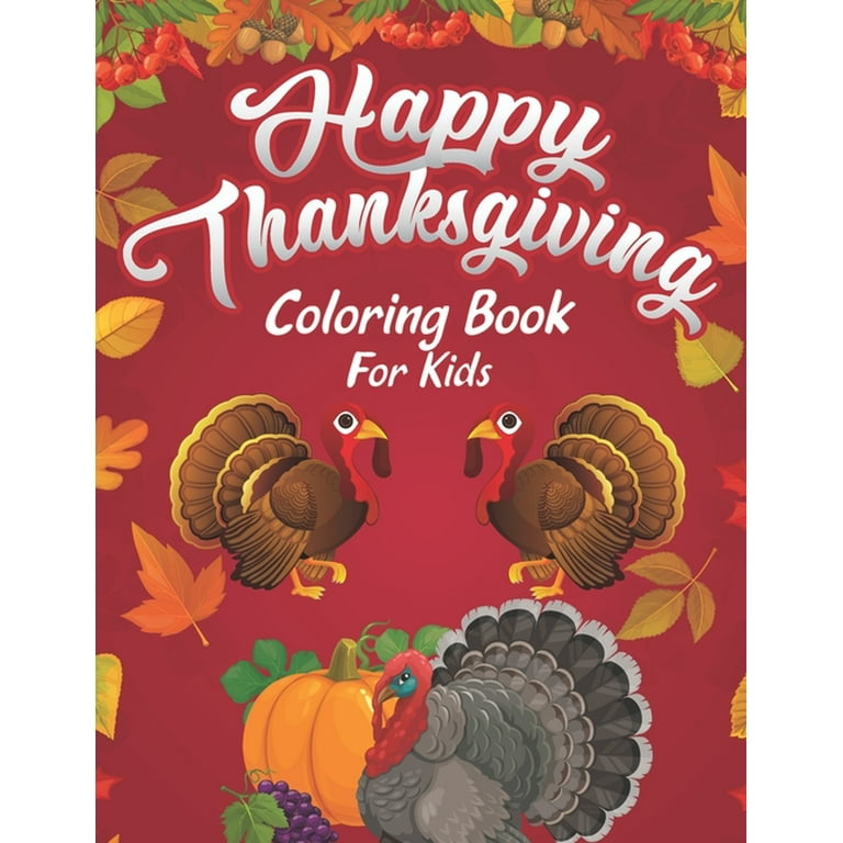 Happy Thanksgiving Leaves Coloring Pages