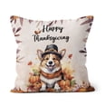 thumbnail image 1 of Happy Thanksgiving Corgi Welcome Thankful Fall Autumn Pumpkin Pillow Cushion Double Sided Welsh Corgi Dog Lover Gifts Idea Throw Pillow - 02021, 1 of 4
