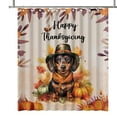 thumbnail image 1 of Happy Thanksgiving Dachshund Welcome Thankful Fall Autumn Pumpkin Shower Curtain Wiener Dog Lover Gifts Idea Waterproof Bathroom Bathtub Curtain - 02021, 1 of 5