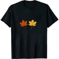 thumbnail image 1 of Happy Thanksgiving Day Autumn Fall Maple Leaves Thankful T-Shirt, 1 of 5