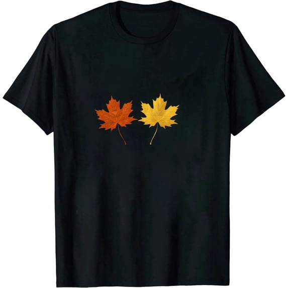 Happy Thanksgiving Day Autumn Fall Maple Leaves Thankful T-Shirt