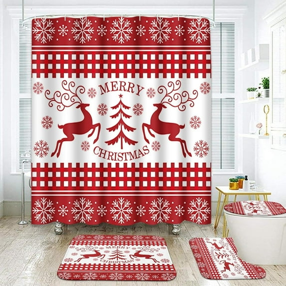 Happy Thanksgiving Day Bathroom Sets with Shower Curtain set and Rugs and Accessories Funny Cartoon Autumn Shower Curtain Sets Turkey Shower Curtains for Bathroom Decor 4 Pcs