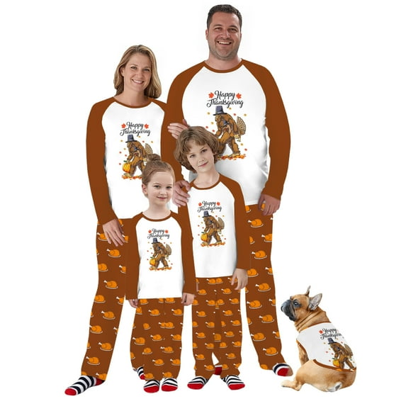 Happy Thanksgiving Day Pajamas, Funny Thanksgiving Pajamas For Women Men Kid Infant Dog, Plus Size Thanksgiving PJs