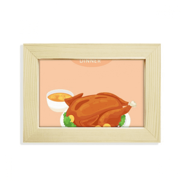 Happy Thanksgiving Day Turkey Pattern Desktop Decorate Photo Frame Picture Art Painting 5x7 inch