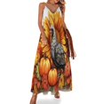 thumbnail image 1 of Happy Thanksgiving Day Turkey Pumpkin Sleeveless Dress for Women Clothing Female Women's Summer Skirt, 1 of 7