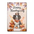 thumbnail image 1 of Happy Thanksgiving English Springer Spaniel Welcome Thankful Fall Autumn Pumpkin Vertical Metal Aluminum Sign Springers Dog Lover Gifts Wall Art Home Decor - 02021, 1 of 5