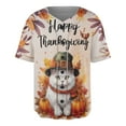 thumbnail image 1 of Happy Thanksgiving Exotic Shorthair Welcome Thankful Fall Autumn Pumpkin All Over Print 3D Baseball Shirt Cat Lover Kitten Owner Gifts Softball Sport - 02021, 1 of 6