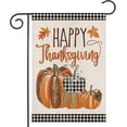 thumbnail image 1 of Happy Thanksgiving Fall Garden Flags for Outdoor,12x18 Double Sided,Harvest Buffalo Plaid Pumpkins Yard Flags,Small Thanksgiving Day Garden Decor for Autumn Outside Porch Lawn Holiday, 1 of 6