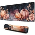 thumbnail image 1 of Happy Thanksgiving Fall Pumpkin Rose Large Gaming Mouse Pad Extended Mouse Pads with Stitched Edges, Non-Slip Base, Water Resist Keyboard Pad for Gamer, Office & Home, 31.5 X 11.8 in, 1 of 7