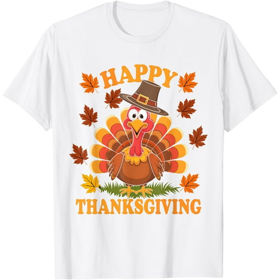 Happy Thanksgiving Funny Turkey Family Dinner Thanksgiving T-Shirt,Top Tees,Whiet