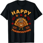 LJJ Happy Thanksgiving Funny Turkey Family Men Women Graphic T-Shirt