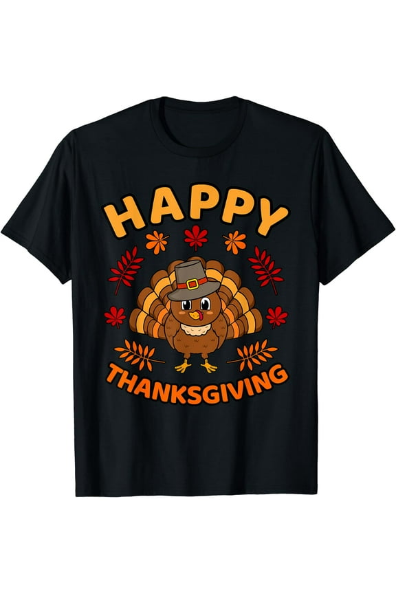 Happy Thanksgiving Funny Turkey Family Men Women Graphic T-Shirt