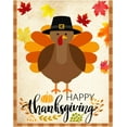 thumbnail image 1 of Happy Thanksgiving Funny Turkey Garden Flag Pumpkin Sunflower Double Sided Flags 12" x 18" Maple Leaves Fall Autumn Harvest Rustic Small Flag Banner Yard Outdoor Decoration Patio, 1 of 5