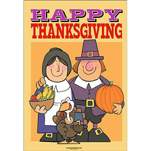 Happy Thanksgiving Garden Flag - 12.5" x 18" - Double Sided56016