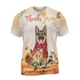 thumbnail image 1 of Happy Thanksgiving German Shepherd with Turkey Pumpkins Autumn Vibes All Over Print 3D Shirt Unisex Merch Alsatian Dog Lover Gifts - 12018, 1 of 6
