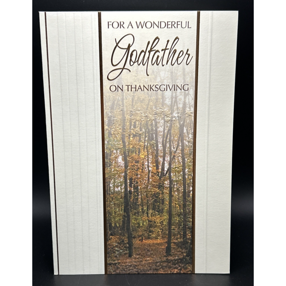Happy Thanksgiving Godfather Greeting Card w/Envelope