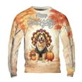 thumbnail image 1 of Happy Thanksgiving Golden Retriever Turkey Costume Pumpkins Autumn Leaves All Over Print 3D Sweatshirt Unisex Merch Goldens Dog Lover Gifts Idea - 13014, 1 of 6