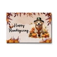thumbnail image 1 of Happy Thanksgiving Golden Retriever Welcome Thankful Fall Autumn Pumpkin Horizontal Matte Canvas Poster Goldens Dog Lover Gifts Idea Wall Art Home Decor - 02021, 1 of 5