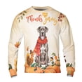 thumbnail image 1 of Happy Thanksgiving Great Dane with Turkey Pumpkins Autumn Vibes All Over Print 3D Sweatshirt Unisex Merch Danes Dog Lover Gifts - 12018, 1 of 6