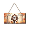 thumbnail image 1 of Happy Thanksgiving Great Pyrenees Turkey Costume Pumpkins Autumn Leaves Landscape Wood Sign Pyr Dog Lover Hanging Wall Home Decor - 130144, 1 of 5