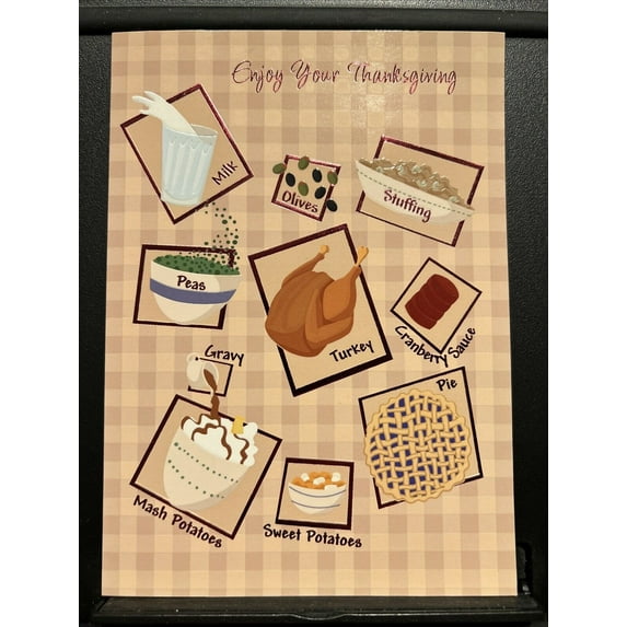 Happy Thanksgiving Greeting Card w/Envelope