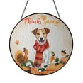 thumbnail image 1 of Happy Thanksgiving Jack Russell Terrier with Turkey Pumpkins Autumn Vibes Stained Glass Suncatcher Parson Jack Dog Lover Window Hanging Sign Decor - 12018, 1 of 5