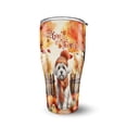 thumbnail image 1 of Happy Thanksgiving Maltese Give Thanks Fall Beanie Scarf Welcome 30oz Stainless Steel Tumbler Insulated Cup with Lid Maltese Dog Lover Gifts Idea - 00020, 1 of 5