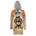 thumbnail image 1 of Happy Thanksgiving Old English Sheepdog Turkey Costume Pumpkins Autumn Leaves All Over Print 3D Hooded Duffle Toggle Coat Dog Lover - 13014, 1 of 6