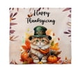 thumbnail image 1 of Happy Thanksgiving Persian Welcome Thankful Fall Autumn Pumpkin Tapestry Cat Lover Kitten Owner Gifts Wall Hanging Backdrop Home Decor - 02021, 1 of 5