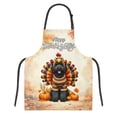 thumbnail image 1 of Happy Thanksgiving Portuguese Water Dog Turkey Costume Pumpkins Autumn Leaves Apron PWD Portie Fishing Dog Lover for Cooking Grilling Baking Painting Gardening - 13014, 1 of 5
