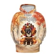 thumbnail image 1 of Happy Thanksgiving Pug Turkey Costume Pumpkins Autumn Leaves All Over Print 3D Hoodie Unisex Merch Hoodies Dog Lover Gifts - 13014, 1 of 6