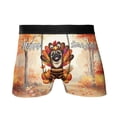 thumbnail image 1 of Happy Thanksgiving Pug Turkey Costume Pumpkins Autumn Leaves All Over Print Boxer Briefs Underwear for Men Dad Dog Lover Gifts - 13014, 1 of 6