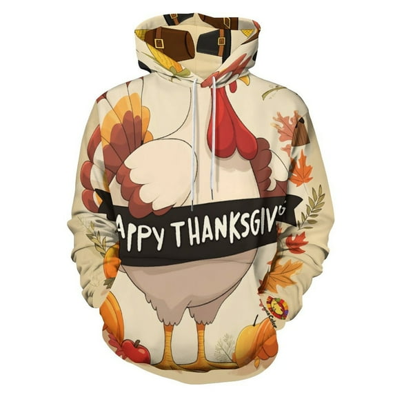 Happy Thanksgiving Pumpkin Turkey 3D Print Hoodie Men Women Autumn Thin Pullover Sweatshirt Vintage Streetwear Tops