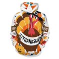 thumbnail image 1 of Happy Thanksgiving Pumpkin Turkey 3D Print Hoodie Men Women Autumn Thin Pullover Sweatshirt Vintage Streetwear Tops, 1 of 6