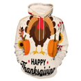 thumbnail image 1 of Happy Thanksgiving Pumpkin Turkey 3D Print Hoodie Men Women Autumn Thin Pullover Sweatshirt Vintage Streetwear Tops, 1 of 6